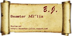 Beamter Júlia névjegykártya